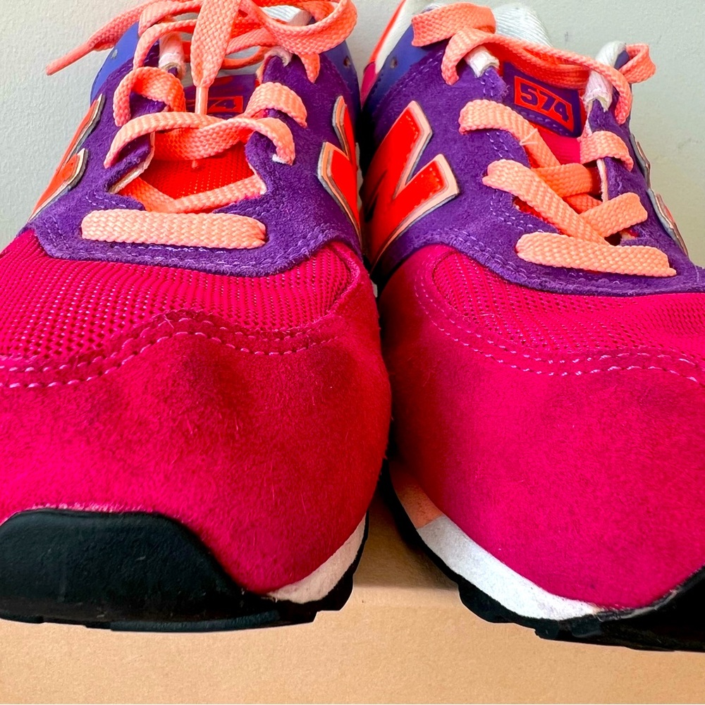 New Balance 754 classic suede mesh multicolour purple pink orange 6M 7.5W - Picture 4 of 7
